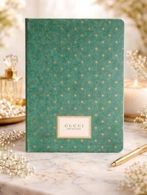 Gucci Green and Gold Limited Edition Notebook Journal NEW GWP